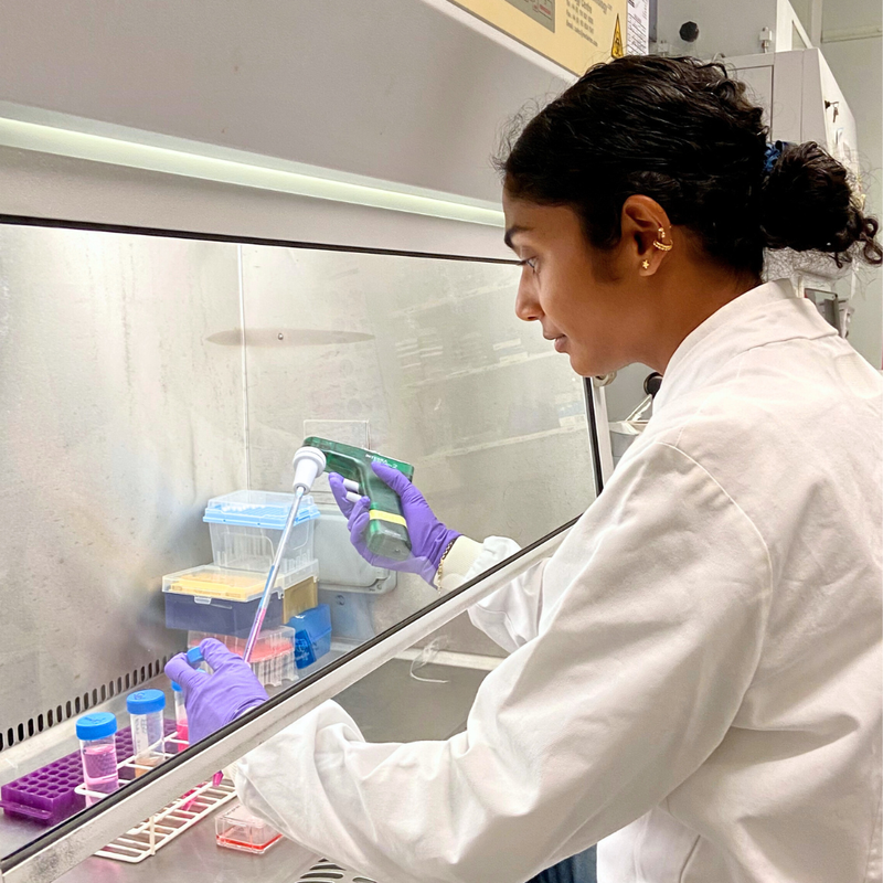 Dr Roseanne Rosario carrying out research to improve women's health