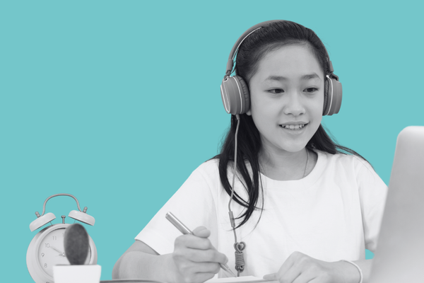 Photo of a young Asian woman with headphones